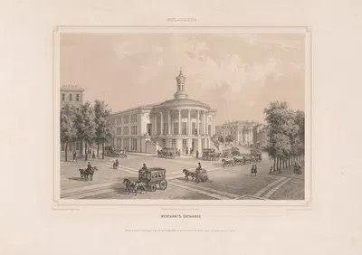 Фондовая биржа Филадельфии by Август Кёлльнер, 1849 — digital art print download
