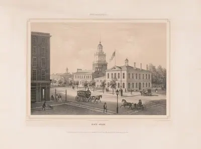 Филадельфия. Государственный дом by Август Кёлльнер, 1849 — digital art print download