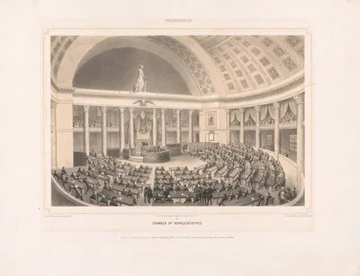 Вашингтон. Палата представителей by Август Кёлльнер, 1848 — digital art print download