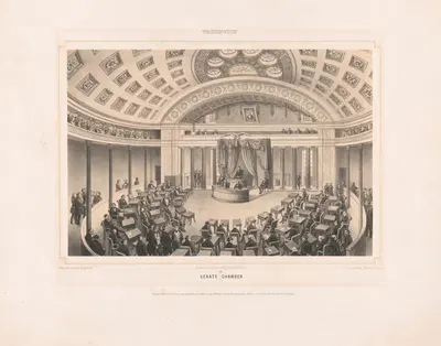 Вашингтон. Сенатская палата by Август Кёлльнер, 1850 — digital art print download