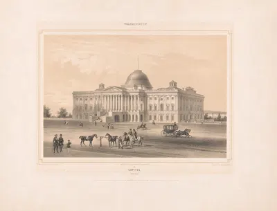 Вашингтон–Капитолий (восточный вид) by Август Кёлльнер, 1848 — digital art print download
