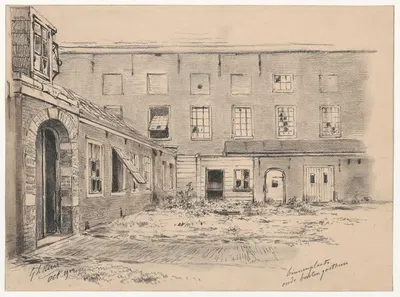 Внутренний двор старого внешнего постоялого двора by Георг Лоуренс Киерс, 1900 — digital art print download