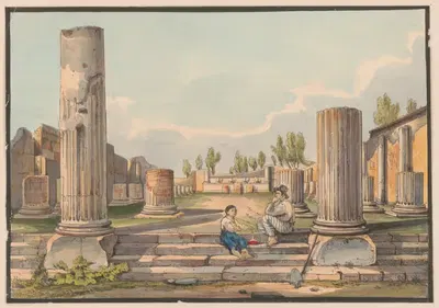 Базилика в Помпеях by Джакомо Ленги, 1840-1870 — digital art print download