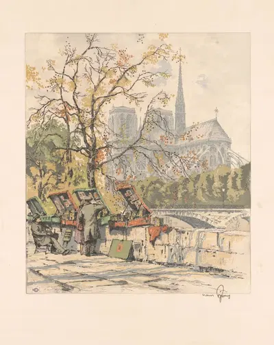Париж, Нотр-Дам II, набережная Турнель by Ханс Фигура — digital art print download