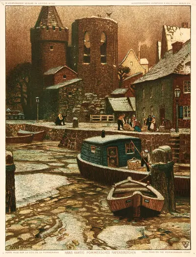 Деревня на померанском побережье by Ханс Хартинг, 1920 — digital art print download
