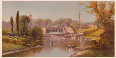 Виды Центрального парка. № 6 Терраса и озеро by Генри Август Фергюсон, 1869 — digital art print download