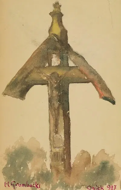 Пришкольный крест в Осеку by Генрик Громбеки, 1927 — digital art print download