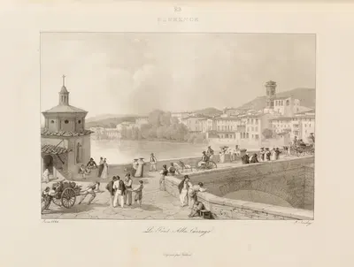 Florence by Jean-Baptiste Isabey, 1833 — digital art print download