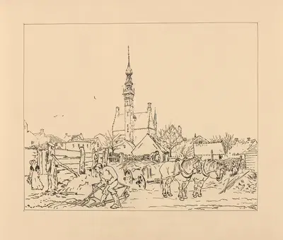 Вид на ратушу Веере by Иоганнес Фредерик Энгельберт тен Клоостер — digital art print download