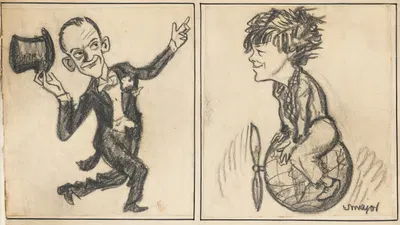 Fred Astaire & Amelia Earhart by Генри Мейджор, 1937 — digital art print download