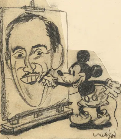 Walt Disney by Генри Мейджор, c. 1928 — digital art print download