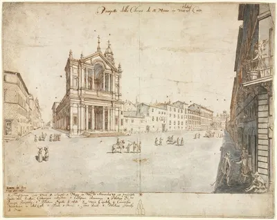 Санта-Мария ин Виа Лата by Льевен Круйл, 1665 — digital art print download