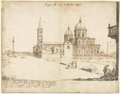 Базилика Святой Марии Маджоре by Льевен Круйл, 1664 — digital art print download