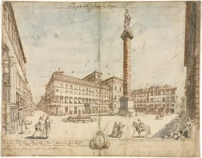 Площадь Колонна by Льевен Круйл, 1664 — digital art print download