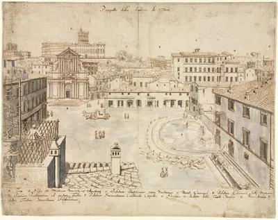 Фонтан Треви by Льевен Круйл, 1665 — digital art print download