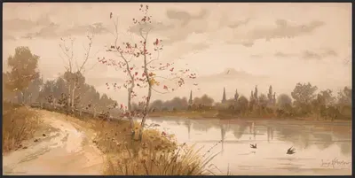 Речная тропа by Луис Кинни Харлоу, 1888 — digital art print download