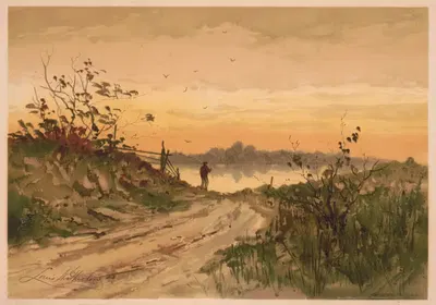 Раннее утро by Луис Кинни Харлоу, 1887 — digital art print download