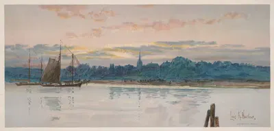 Вечерний отдых by Луис Кинни Харлоу, 1896 — digital art print download
