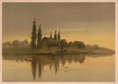 Вечерние сумерки by Луис Кинни Харлоу, 1887 — digital art print download
