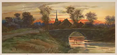 Быстро наступает вечер by Луис Кинни Харлоу, 1886 — digital art print download