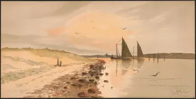 В винограднике by Луис Кинни Харлоу, 1888 — digital art print download