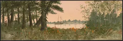 Старые еловые деревья by Луис Кинни Харлоу, 1891 — digital art print download