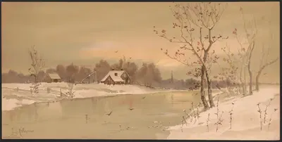 В снегу by Луис Кинни Харлоу, 1888 — digital art print download