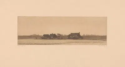 Huisjes aan de dijk by Mia Bake, 1927 — digital art print download