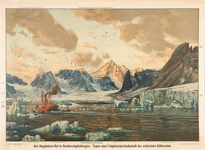 Magdalenebugten on Northwest Spitsbergen by Michael Zeno Diemer, 1911 — digital art print download