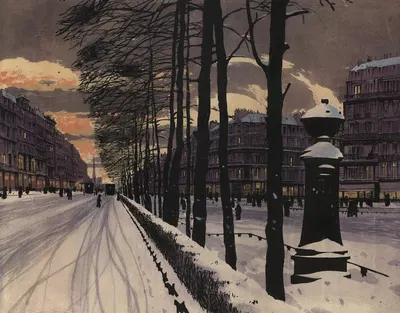 Парижская набережная by Одо Добровольск, 1908 — digital art print download