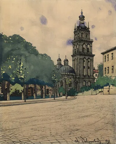 Церковь Волошская во Львове by Одо Добровольск, 1907 — digital art print download