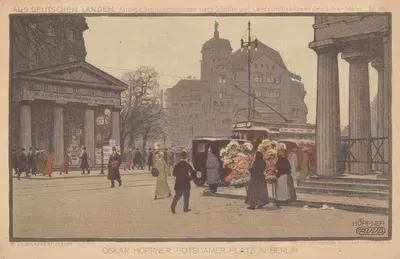 Потсдамская площадь в Берлине by Оскар Хёппнер, 1900 — digital art print download