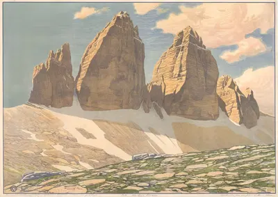 Три вершины by Отто Барт, 1910 — digital art print download