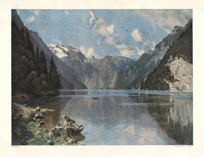 Фьельд в горном пейзаже by Отто Штрицель, 1895 — digital art print download