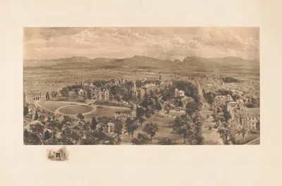 Amherst College by Richard Rummell, 1908 — digital art print download