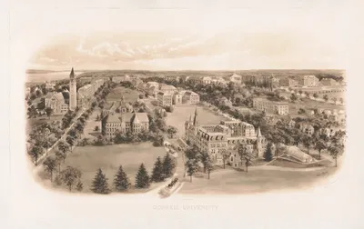 Cornell University by Richard Rummell, 1906 — digital art print download