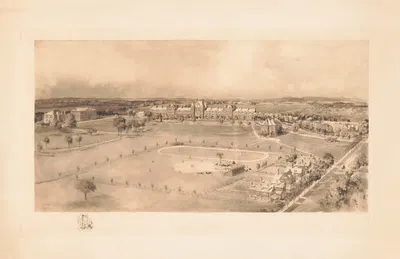 Trinity College, Hartford, Conn. by Richard Rummell, 1907 — digital art print download