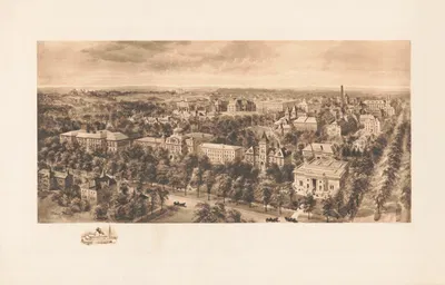 University of Michigan by Richard Rummell, 1908 — digital art print download