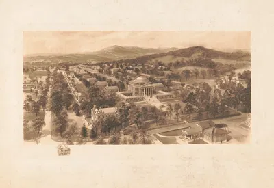 University of Virginia by Richard Rummell, 1907 — digital art print download