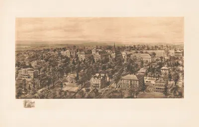Wesleyan University by Richard Rummell, 1908 — digital art print download