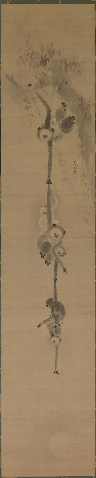 Gibbons Reaching for the Moon by Канно Танью — digital art print download
