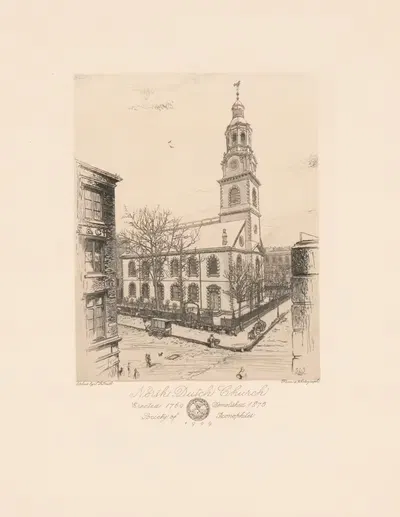 Северно-голландская церковь, построенная в 1769, снесена в 1875 by Сидни Лоутон Смит, 1909 — digital art print download