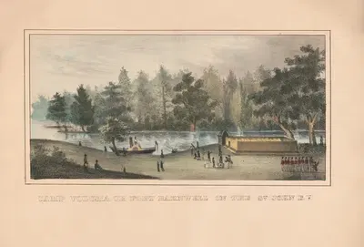 Camp Volusia or Fort Barnwell on the St. John E.F. by T.F. Gray & James, 1837 — digital art print download