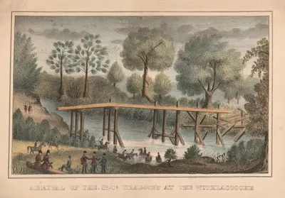 Arrival of the South Carolina Dragoons at the Withlacooche by T.F. Gray & James, 1837 — digital art print download