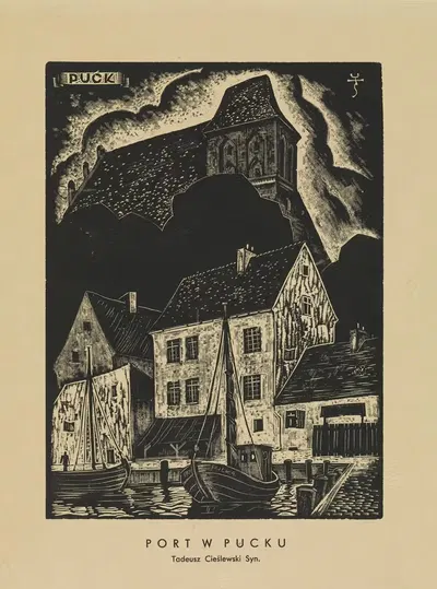 Порт в Пукке by Тадеуш Чешлевский, 1932 — digital art print download