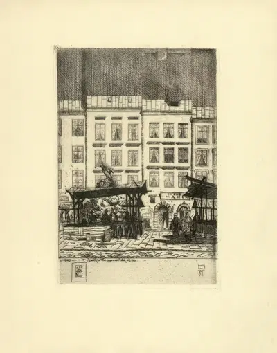 Сирин на Рынке Старого Города by Тадеуш Чешлевский, 1929 — digital art print download