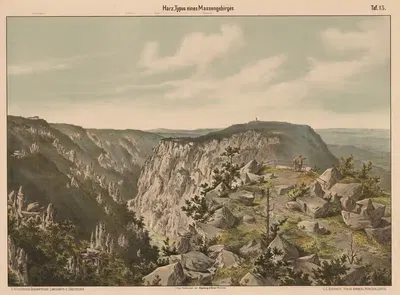 Гарц, тип горной цепи by Фогельсанг и Кайзер, 1890 — digital art print download