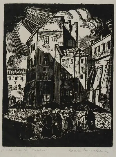 Уличная сцена by Ванда Коржениовска, 1925-1930 — digital art print download