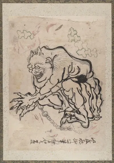 Альбом эскизов Кацусики Хокусая и его учеников, пл. 02 by Кацусика Хокусай — digital art print download
