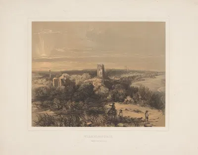 Вильгельмштейн, разрушенный замок by Александр Шаепкенс, 1852 — digital art print download